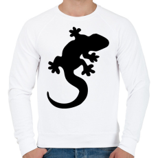PRINTFASHION Gekkó sziluett - Férfi pulóver - Fehér