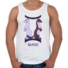 PRINTFASHION Gemini Hermelins - Férfi atléta - Fehér