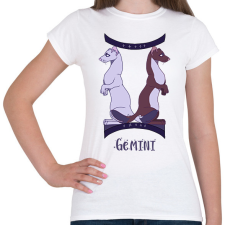 PRINTFASHION Gemini Hermelins - Női póló - Fehér női póló
