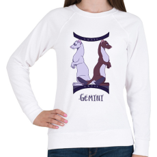 PRINTFASHION Gemini Hermelins - Női pulóver - Fehér