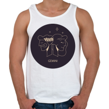 PRINTFASHION Gemini - Ikrek - Férfi atléta - Fehér atléta, trikó