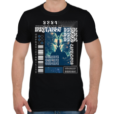 PRINTFASHION Gemini - Streetwear style - Férfi póló - Fekete férfi póló