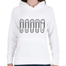 PRINTFASHION Gémkapocs péntek - Női kapucnis pulóver - Fehér női pulóver, kardigán