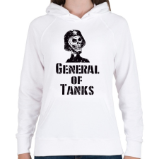 PRINTFASHION general of tanks - Női kapucnis pulóver - Fehér női pulóver, kardigán