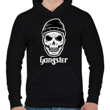 PRINTFASHION Gengszter - Férfi kapucnis pulóver - Fekete férfi pulóver, kardigán