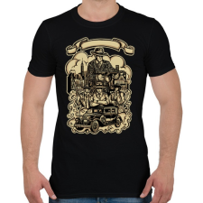 PRINTFASHION Gengszter - Férfi póló - Fekete férfi póló