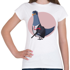 PRINTFASHION Gengszter galamb - Női póló - Fehér