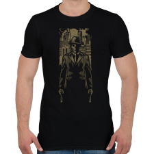 PRINTFASHION Gengszter koponya - Férfi póló - Fekete férfi póló