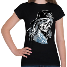 PRINTFASHION Gengszter lány - Női póló - Fekete