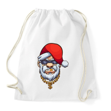 PRINTFASHION Gengszter mikulás - Sportzsák, Tornazsák - Fehér tornazsák