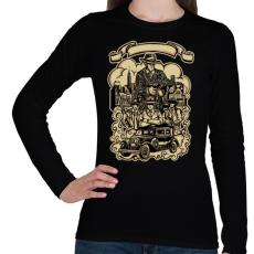 PRINTFASHION Gengszter - Női hosszú ujjú póló - Fekete