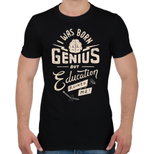 PRINTFASHION Genius - Férfi póló - Fekete férfi póló