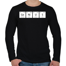 PRINTFASHION GeNiUS (Periódusos rendszer) - Férfi hosszú ujjú póló - Fekete férfi póló