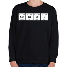 PRINTFASHION GeNiUS (Periódusos rendszer) - Gyerek pulóver - Fekete