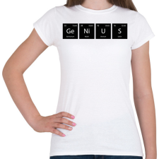 PRINTFASHION GeNiUS (periódusos rendszer) - Női póló - Fehér női póló