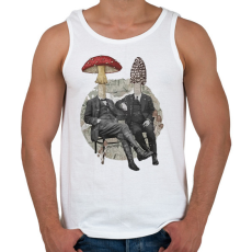 PRINTFASHION Gentleman mushrooms - Férfi atléta - Fehér