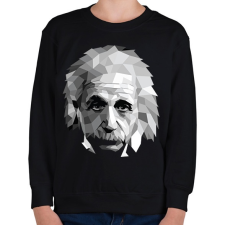 PRINTFASHION Geometrikus Einstein - Gyerek pulóver - Fekete gyerek pulóver, kardigán