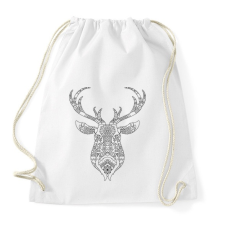 PRINTFASHION Geometrikus rénszarvas - Sportzsák, Tornazsák - Fehér tornazsák