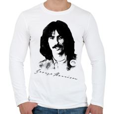 PRINTFASHION George Harrison - Férfi hosszú ujjú póló - Fehér