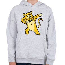 PRINTFASHION Gepárd dab. - Gyerek kapucnis pulóver - Sport szürke