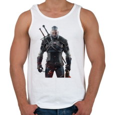 PRINTFASHION Geralt - Férfi atléta - Fehér