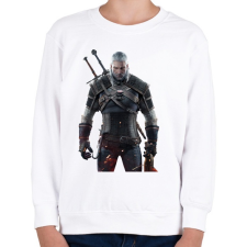 PRINTFASHION Geralt - Gyerek pulóver - Fehér gyerek pulóver, kardigán