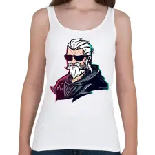 PRINTFASHION Geralt the witcher - Női atléta - Fehér női trikó