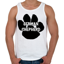PRINTFASHION German shepherd - Férfi atléta - Fehér atléta, trikó