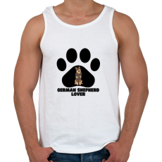 PRINTFASHION German Shepherd Lover - Férfi atléta - Fehér