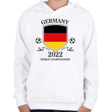 PRINTFASHION Germany 2022 - Gyerek kapucnis pulóver - Fehér