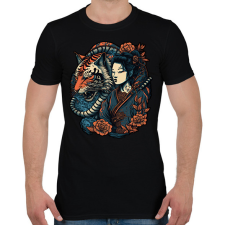 PRINTFASHION Gésa és Tigris - Férfi póló - Fekete férfi pulóver, kardigán