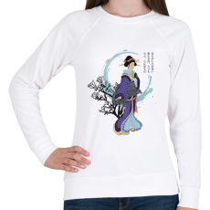 PRINTFASHION Gésa - Haiku  - Női pulóver - Fehér