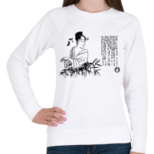 PRINTFASHION Gésa - Női pulóver - Fehér női pulóver, kardigán