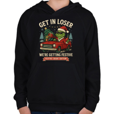 PRINTFASHION get in loser2 - Gyerek kapucnis pulóver - Fekete