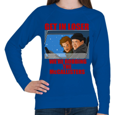 PRINTFASHION Get in loser - Női pulóver - Királykék női pulóver, kardigán