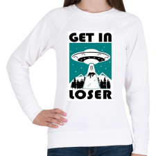 PRINTFASHION Get in - Női pulóver - Fehér női pulóver, kardigán