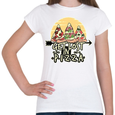 PRINTFASHION Get lost in pizza - Női póló - Fehér női póló