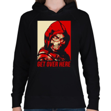 PRINTFASHION Get over here - Női kapucnis pulóver - Fekete női pulóver, kardigán