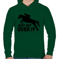 PRINTFASHION Get over it! - Férfi kapucnis pulóver - Sötétzöld