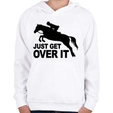 PRINTFASHION Get over it! - Gyerek kapucnis pulóver - Fehér