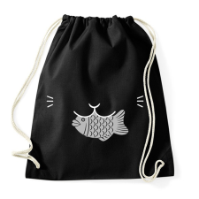 PRINTFASHION Get that fish - Sportzsák, Tornazsák - Fekete tornazsák