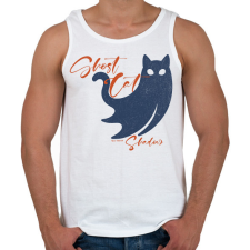 PRINTFASHION Ghost Cat Shadow - Férfi atléta - Fehér atléta, trikó