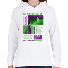 PRINTFASHION Ghost - Női kapucnis pulóver - Fehér női pulóver, kardigán