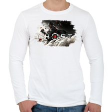 PRINTFASHION Ghost of Tsushima - Férfi hosszú ujjú póló - Fehér férfi póló