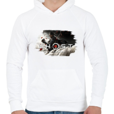 PRINTFASHION Ghost of Tsushima - Férfi kapucnis pulóver - Fehér férfi pulóver, kardigán