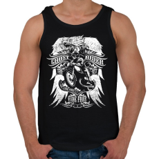 PRINTFASHION Ghost rider - Férfi atléta - Fekete