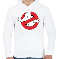 PRINTFASHION ghostbusters - Férfi kapucnis pulóver - Fehér