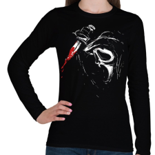 PRINTFASHION Ghostface - Női hosszú ujjú póló - Fekete női póló