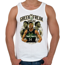 PRINTFASHION Giannis Antetokounmpo - Férfi atléta - Fehér atléta, trikó