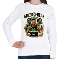 PRINTFASHION Giannis Antetokounmpo - Női pulóver - Fehér női pulóver, kardigán